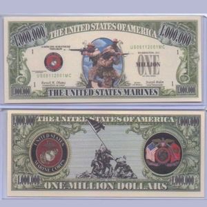 Marine Corp commorative collector bills